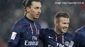 Zlatan Ibrahimovic and David Beckham